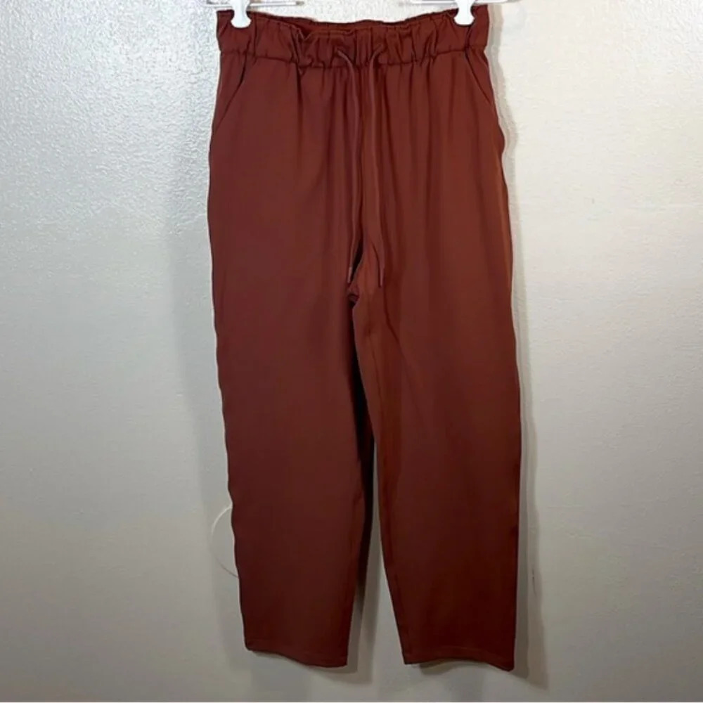 Lululemon Keep Moving Crop High Rise 23" Dark Terracotta SIZE 6 - Picture 2 of 11